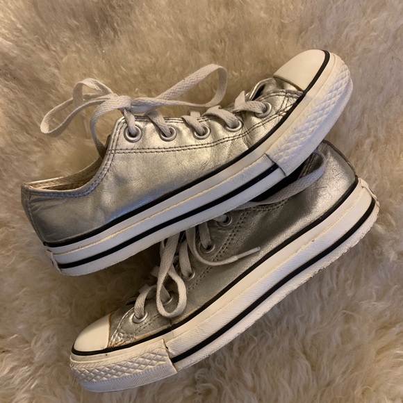 Converse - Silver Metallic All Star Sneakers - Picture 7 of 8
